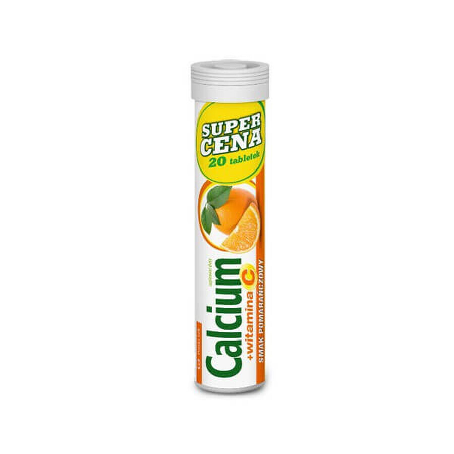 Acquista Calcio + vitamina C, gusto arancia, 20 compresse effervescenti Calcio + vitamina C, gusto arancia, 20 compresse effervescenti