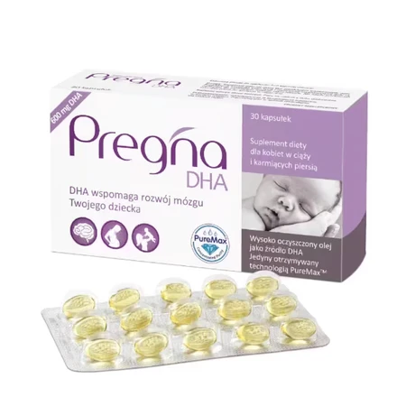 Pregna DHA, para mujeres embarazadas y en periodo de lactancia, 30 cápsulas
