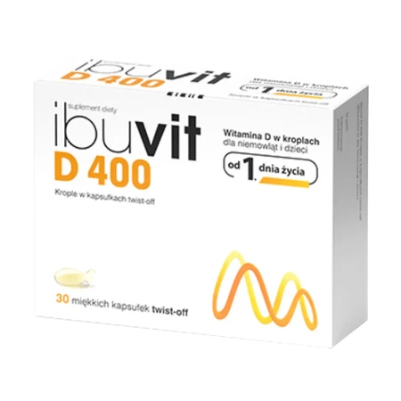 Ibuvit D 400, vitamin D for infants and children, 30 capsules with twist system