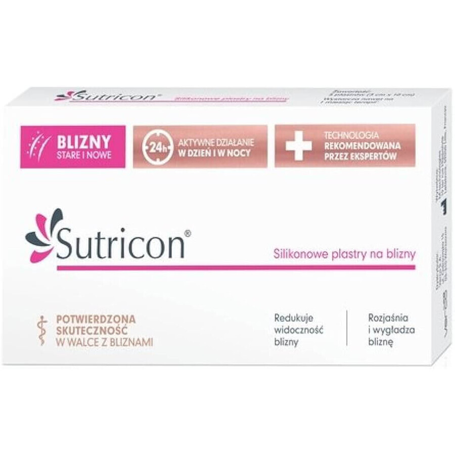 Sutricon, plasturi de silicon pentru cicatrici 5 cm x 30 cm, 5 bucăți Sutricon, plasturi de silicon pentru cicatrici 5 cm x 30 cm, 5 bucăți