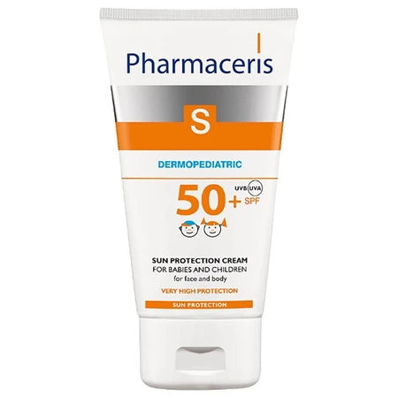 Pharmaceris S, zonbeschermingscrème voor gezicht en lichaam, vanaf 6 maanden, SPF 50+, 125 ml