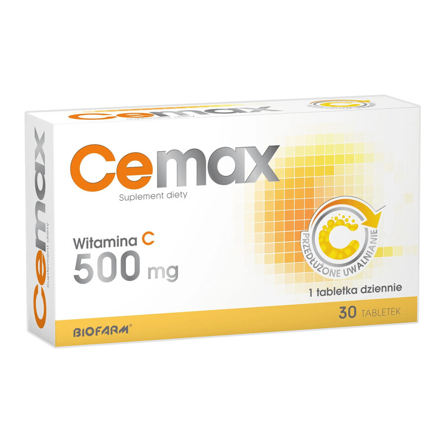 Cumpără CeMax 500 mg, 30 comprimate cu eliberare prelungită CeMax 500 mg, 30 comprimate cu eliberare prelungită