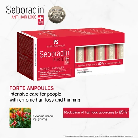 Seboradin Forte, 14 ampollas, Tratamiento contra la caída del cabello