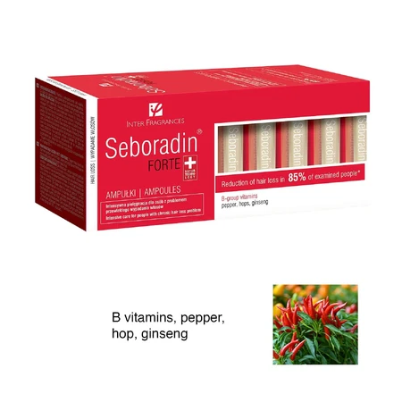 Seboradin Forte, 14 ampollas, Tratamiento contra la caída del cabello