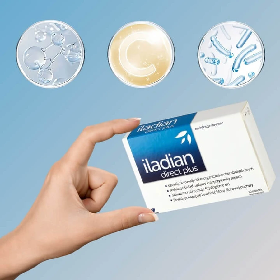 Iladian Direct Plus, 10 comprimidos vaginales