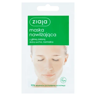 Ziaja, mascarilla facial hidratante con arcilla verde, 7 ml