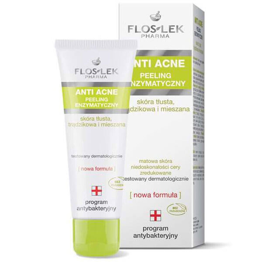 Buy Flos-Lek Anti-Acne, enzymatic antibacterial peeling, 50 ml Flos-Lek Anti-Acne, enzymatic antibacterial peeling, 50 ml