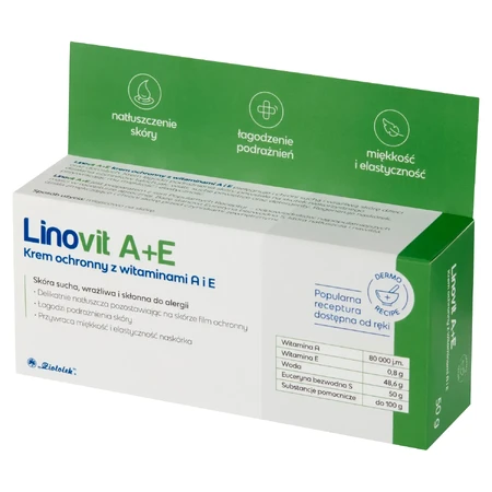 Linovit A+E, beschermende crème met vitamine A + E, 50 g