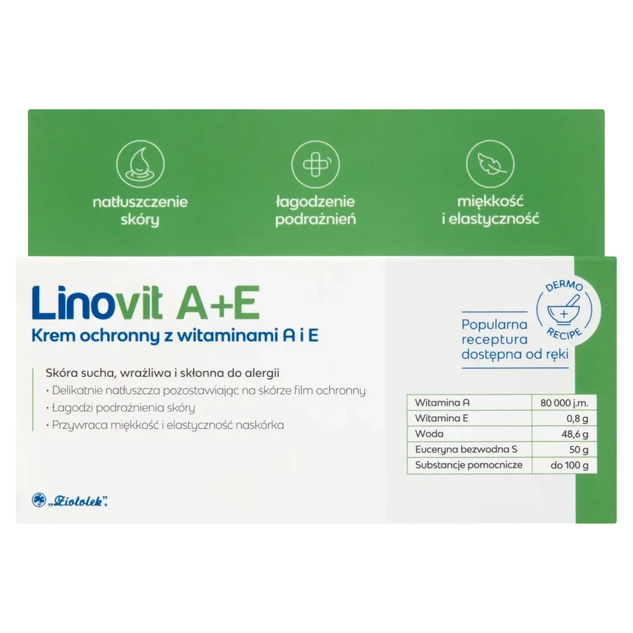 Linovit A+E, beschermende crème met vitamine A + E, 50 g