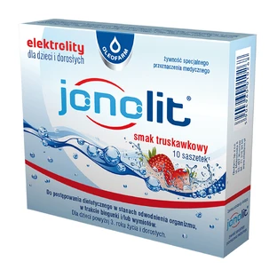 Jonolit, electrolitos para niños y adultos, sabor fresa, 10 sobres
