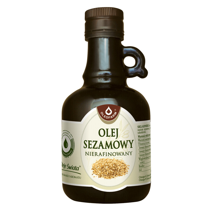 Buy Oleofarm Oils of the World Sesame oil, unrefined, 250 ml Oleofarm Oils of the World Sesame oil, unrefined, 250 ml
