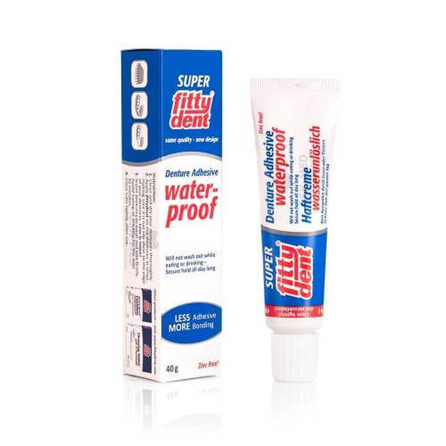 Fittydent Super, adeziv pentru proteze rezistent la apă, 40 g