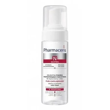 Pharmaceris N Puri-Capiliqmusse, espuma suave de refuerzo vascular para cara y ojos, 150 ml