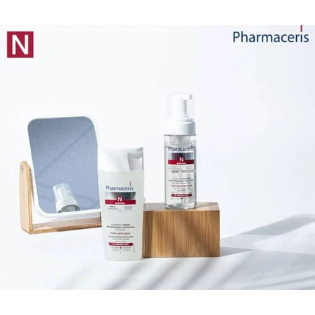 Pharmaceris N Puri-Capiliqmusse, espuma suave de refuerzo vascular para cara y ojos, 150 ml