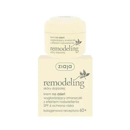 Ziaja Remodelante 60+, crema de día alisadora de arrugas, FPS 6, 50 ml