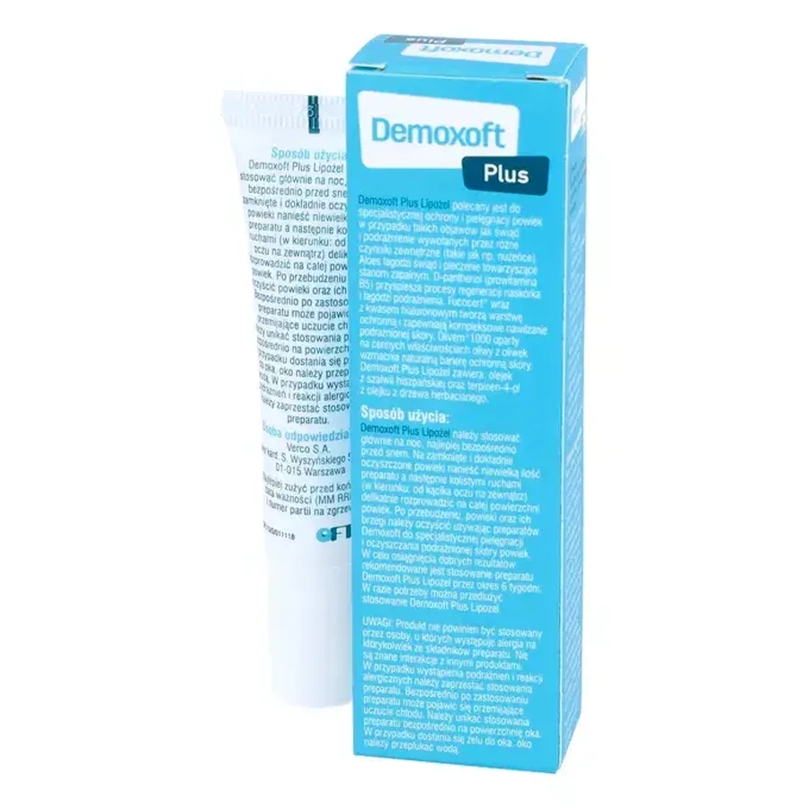 Demoxoft Plus, lipo-gel para la protección y el cuidado especializado de los párpados, 15 ml