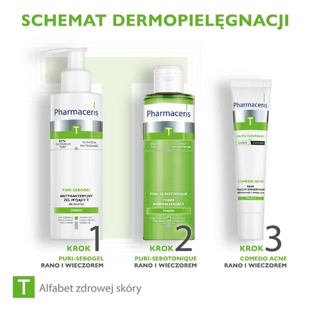 Pharmaceris T Puri-Sebogel – Antibacteriële gezichtsreiniger, 190 ml