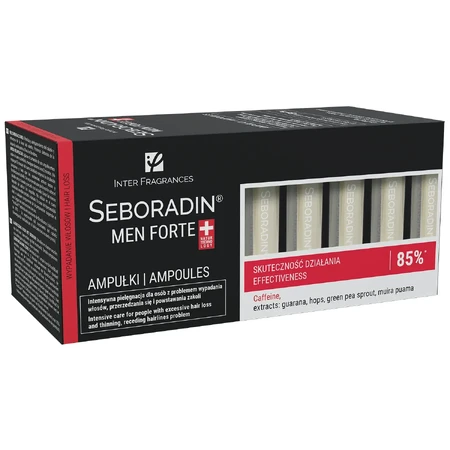Seboradin Men Forte, tratamiento anticaída para hombres, 5,5 ml x 14 ampollas