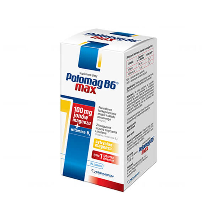 Buy Polomag B6 Max, 90 tablets Polomag B6 Max, 90 tablets