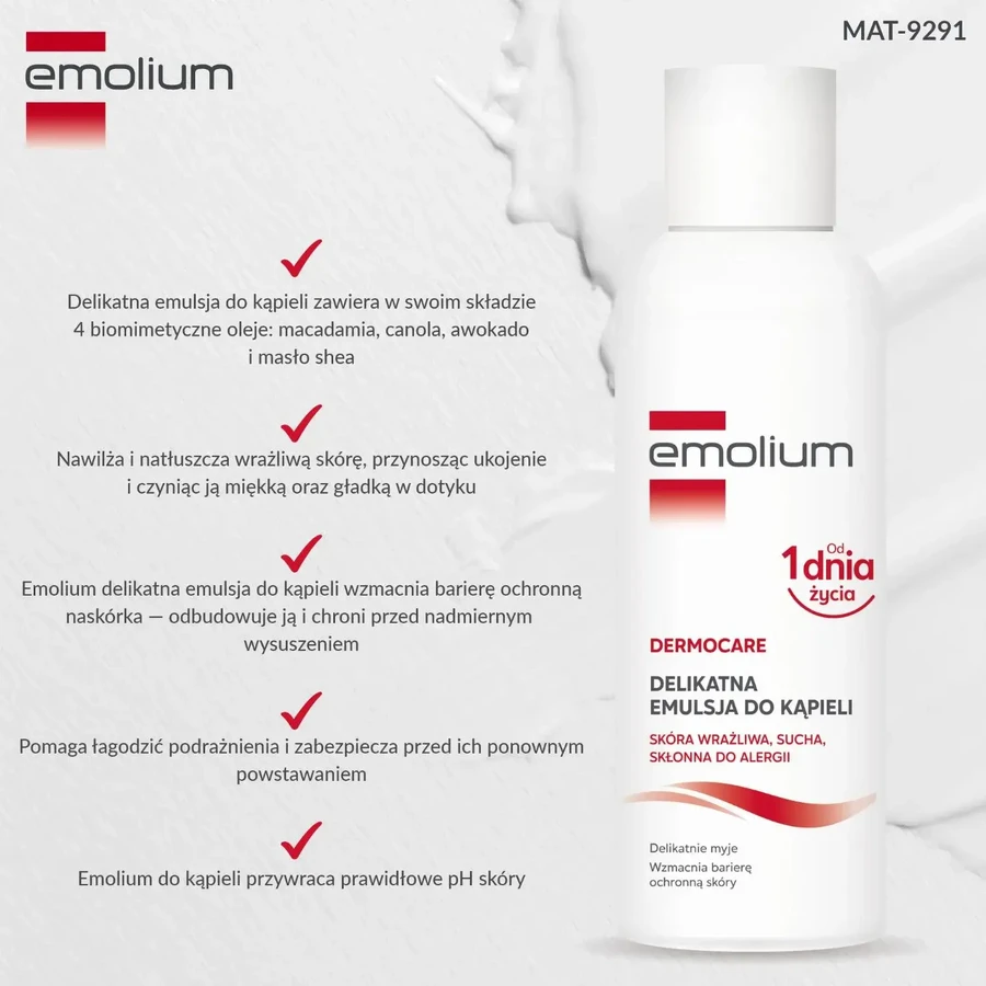 Emolium Dermocare, Badeemulsion, ab Geburt, 400 ml