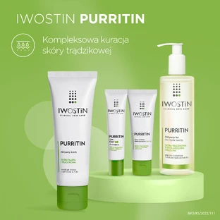 Iwostin Purritin, crème active, peaux grasses et à tendance acnéique, 40 ml