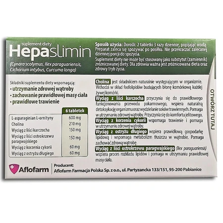 Hepaslimin, 30 tablets, Aflofarm