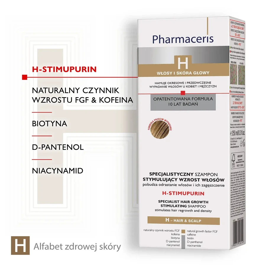 Pharmaceris H Stimupurin, Specialized shampoo for stimulating hair growth, 250 ml