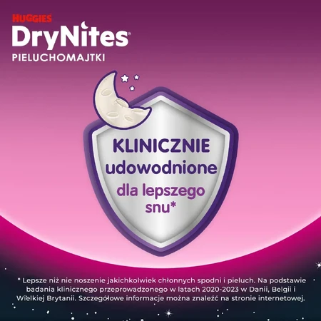 Huggies DryNites, culottes de nuit pour filles, 8-13 ans, 30-48kg, 9 pièces