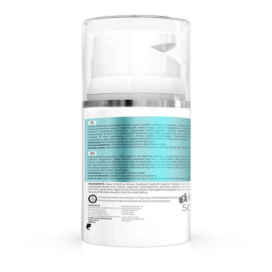 Apis Dead Sea Minerals, Optima, Active Moisturizer 30+, day and night, 50 ml