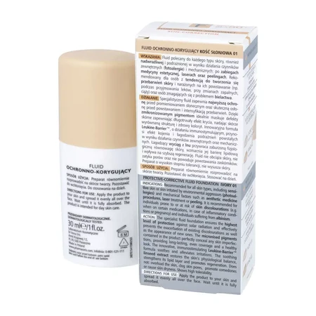 Pharmaceris F Zoncorrectie, beschermende en corrigerende vloeistof, 01 Ivoor, SPF 50+, 30 ml