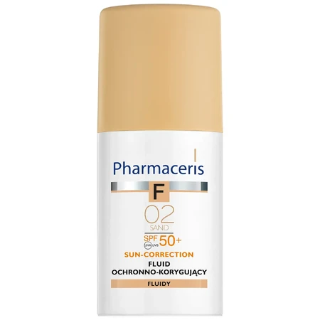Pharmaceris F Sun-Correction, Protective and correcting fluid, 02 Sand, SPF 50+, 30 ml