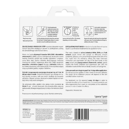 L'Biotica Home Spa, mascarilla exfoliante para pies, calcetines empapados, 40 ml