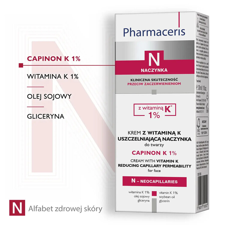 Pharmaceris N Capinon K 1%, Vascular sealing vitamin K cream, 30 ml