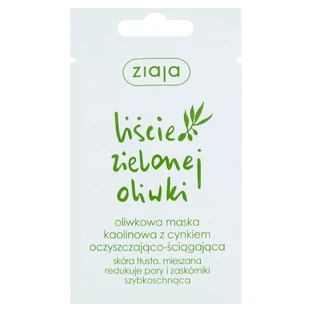 Ziaja Green Olive Leaf, mascarilla de caolín con zinc, limpiadora y purificante, 7 ml