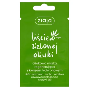 Ziaja Green Olive Leaf, Regenerating mask with hyaluronic acid, 7 ml