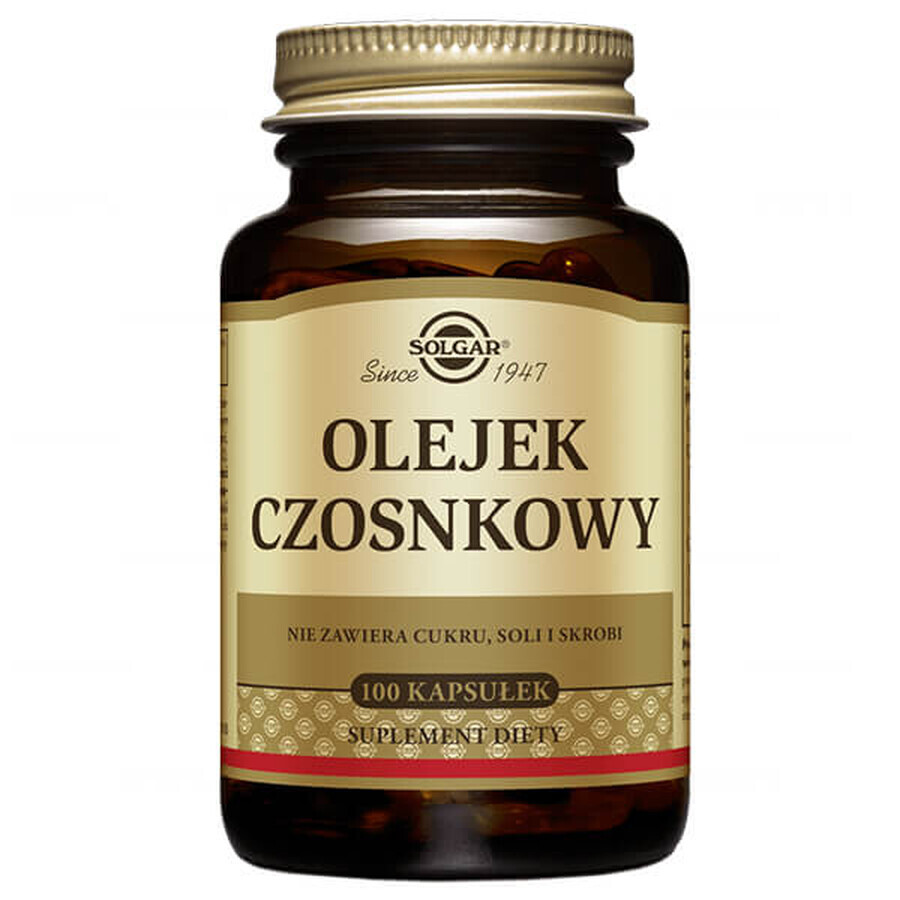 Buy Solgar Garlic oil, 100 capsules Solgar Garlic oil, 100 capsules