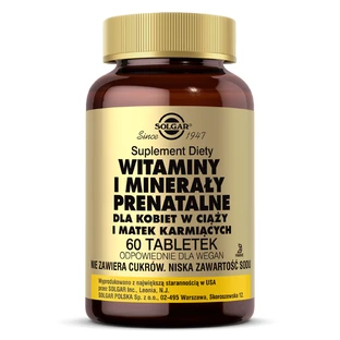 Solgar Prenatal Vitamins and minerals, 60 tablets