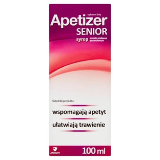 Apetizer Senior, Himbeer- und Johannisbeersirup, 100 ml