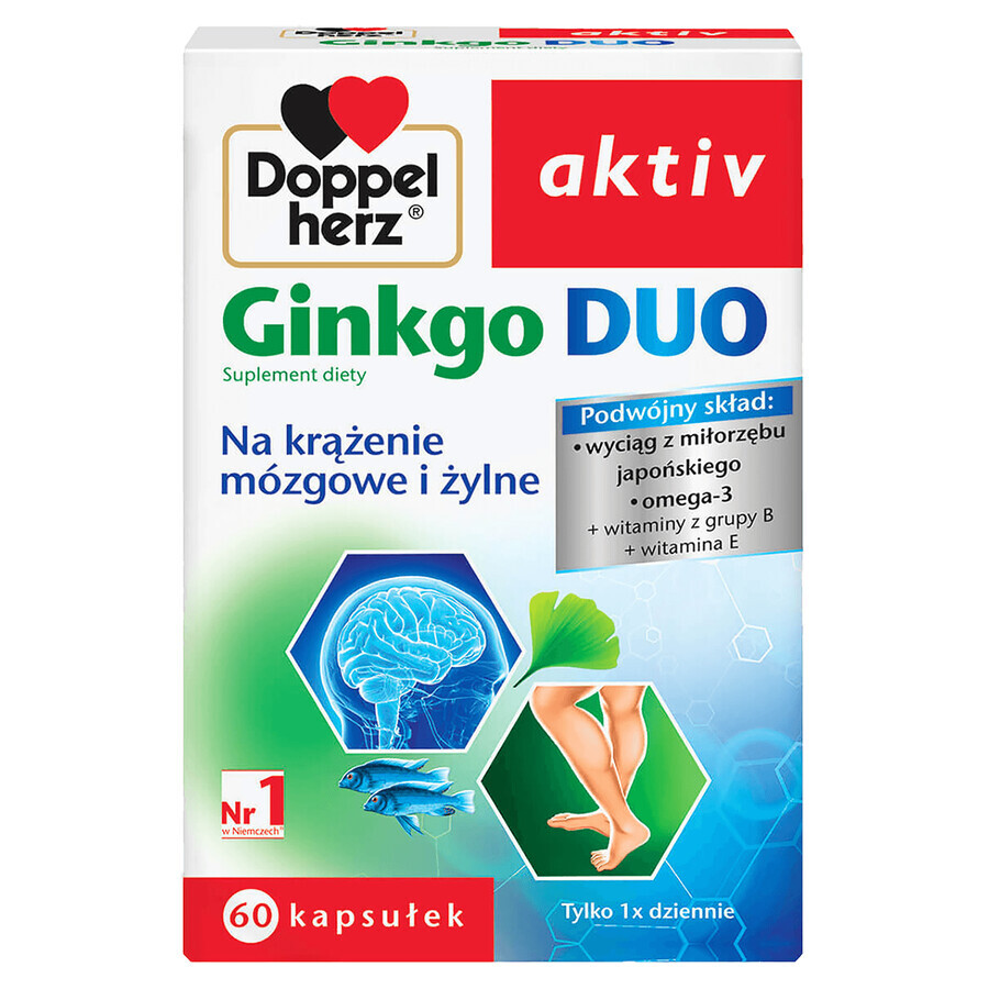 Buy Doppelherz aktiv Ginkgo Duo, 60 capsules Doppelherz aktiv Ginkgo Duo, 60 capsules