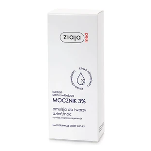 Ziaja Med Kuracja Ultranawilżająca Urea 3%, emulsión facial día y noche, 50 ml.