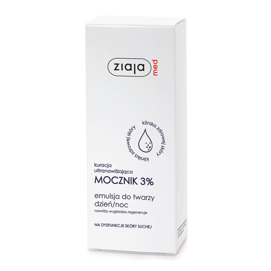 Buy Ziaja Med Kuracja Ultranawilżająca Urea 3%, day and night emulsion for the face, 50 ml Ziaja Med Kuracja Ultranawilżająca Urea 3%, day and night emulsion for the face, 50 ml
