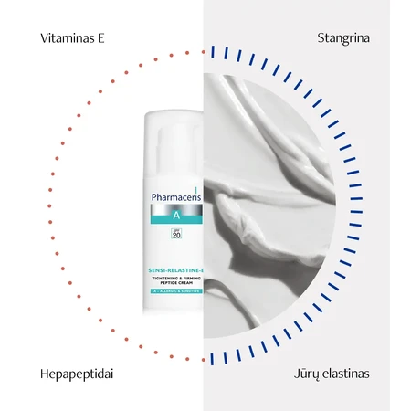 Pharmaceris A Sensi-Relastine-E, Firming and Firming Peptide Face Cream, SPF 20, 50ml
