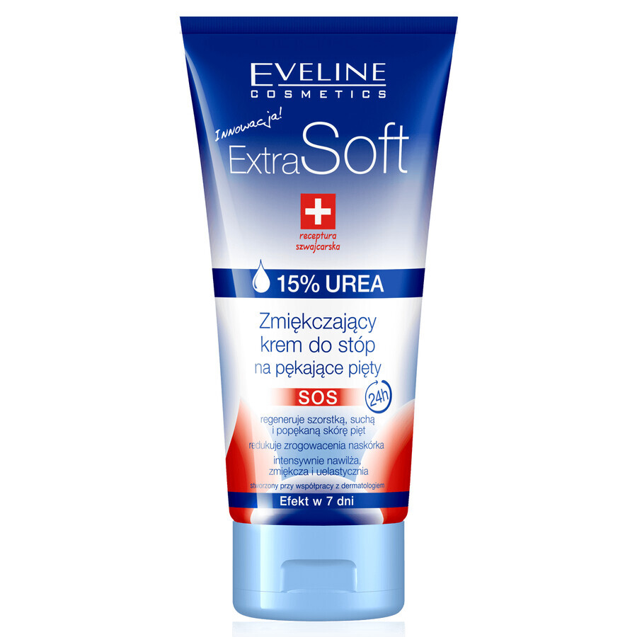 Winkel op Eveline Cosmetics Extra Soft, verzachtende voetcrème voor gebarsten hielen, 15% ureum, 100 ml Eveline Cosmetics Extra Soft, verzachtende voetcrème voor gebarsten hielen, 15% ureum, 100 ml