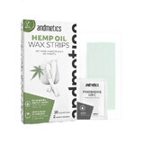 Body depilatory strips with hemp oil, 20 strips, Andmetics