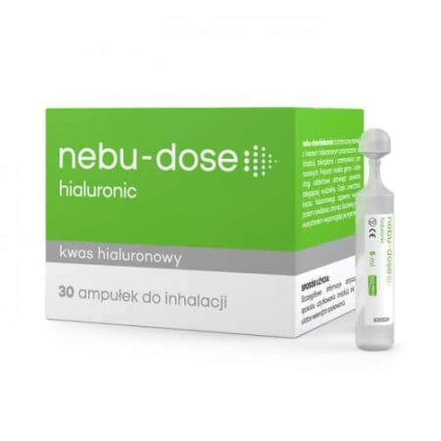 Nebu-Dose Hyaluronic, solución para nebulización al 0,9% con ácido hialurónico, 5 ml x 30 ampollas ENVASE DEFECTUADO