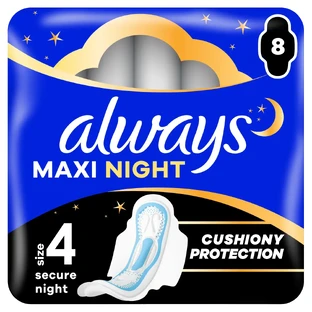 Always Classic, sanitary towels with wings, Night, 8 pcs.
