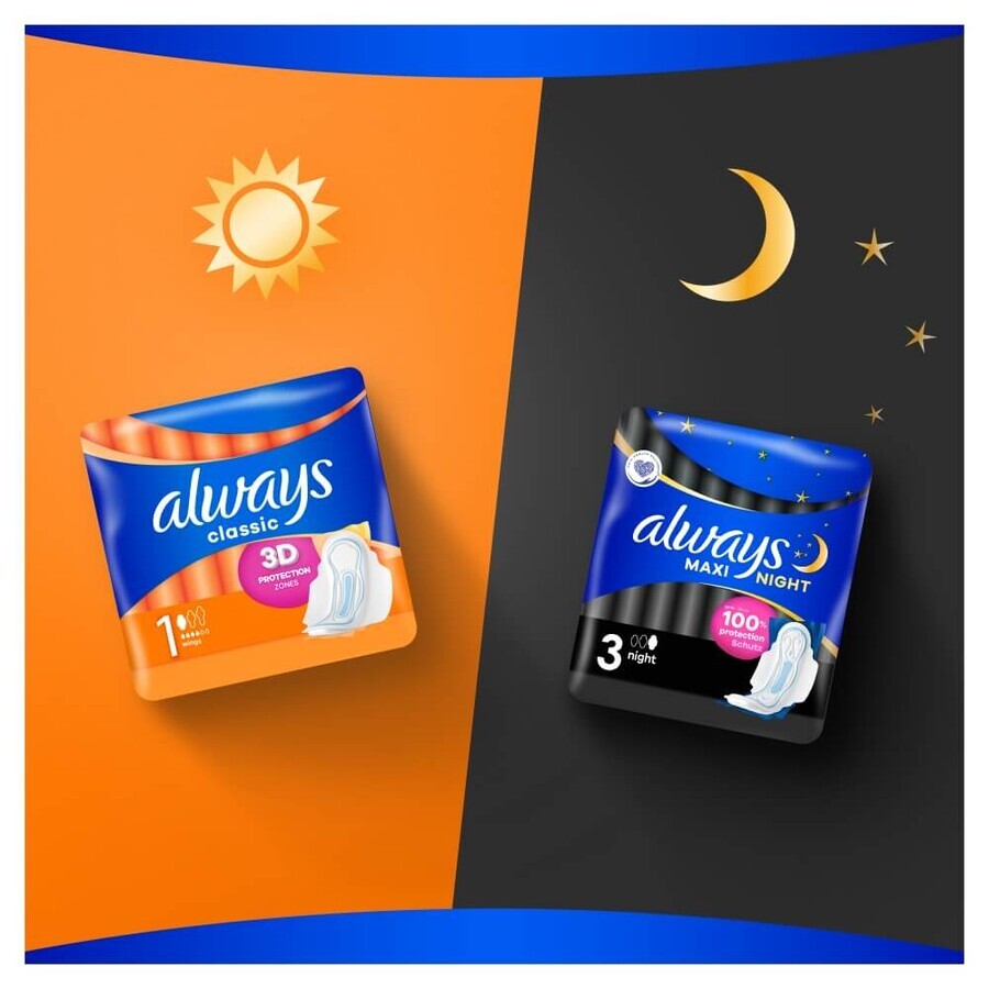 Buy Always Classic, sanitary towels with wings, Normal, 10 pcs. Always Classic, sanitary towels with wings, Normal, 10 pcs.