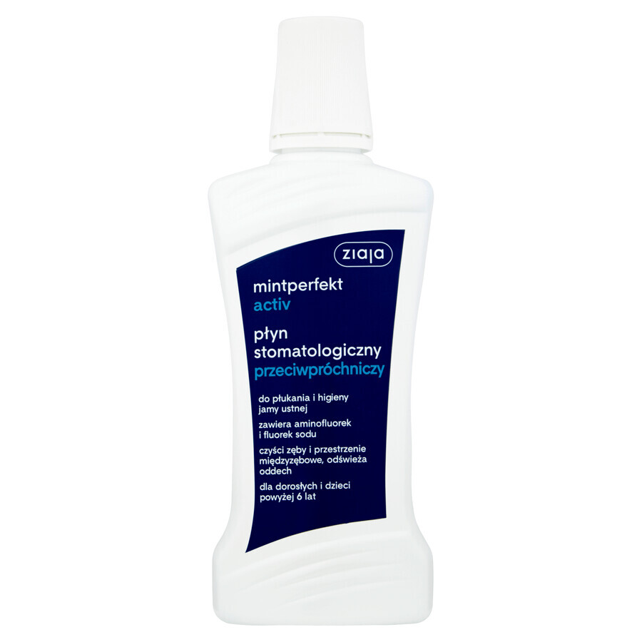 Cumpără Ziaja Mintperfekt Activ, apă de gură dentară, anticorozivă, 500 ml Ziaja Mintperfekt Activ, apă de gură dentară, anticorozivă, 500 ml