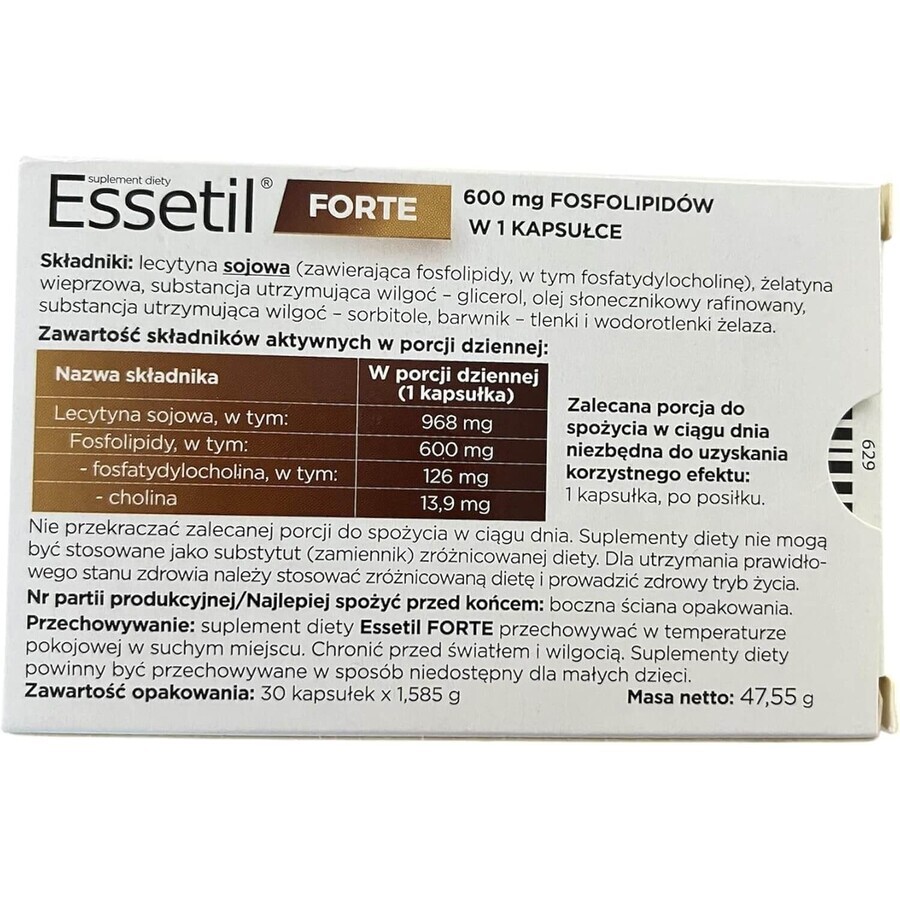 Essetil Forte 600 mg, 30 capsules