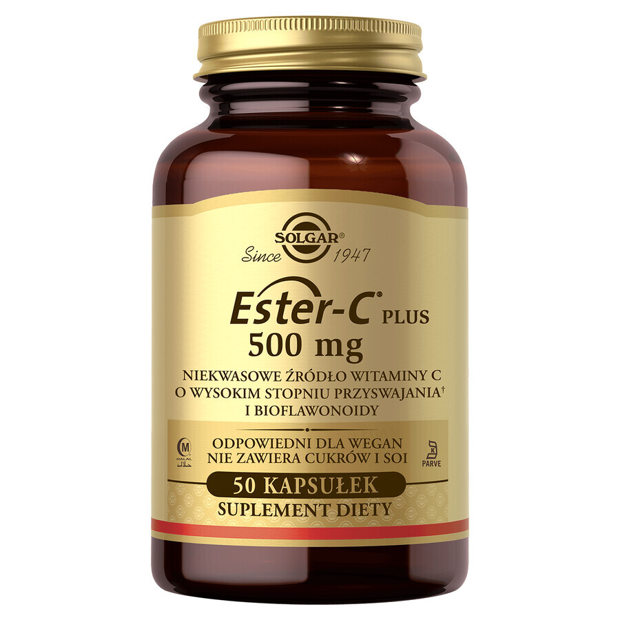 Winkel op Solgar Ester C-Plus 500 mg vitamine C, 50 capsules Solgar Ester C-Plus 500 mg vitamine C, 50 capsules